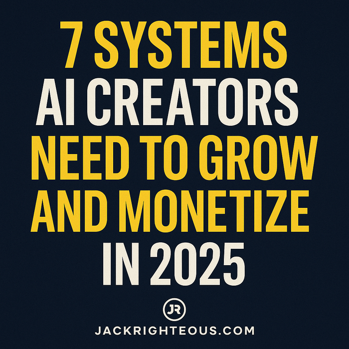 7 Systems AI Creators Need to Grow and Monetize in 2025 - Jack Righteous