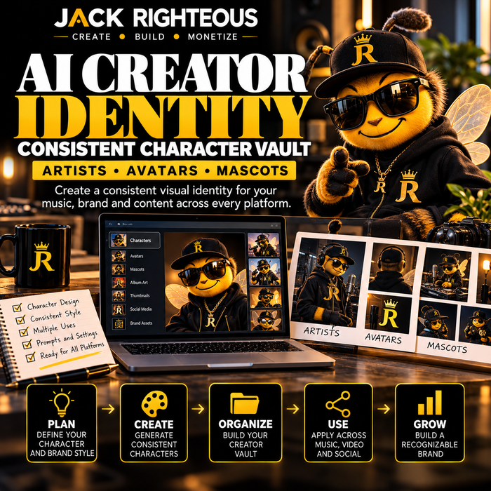 AI Creator Identity & Consistent Character Vault — JackRighteous.com article cover