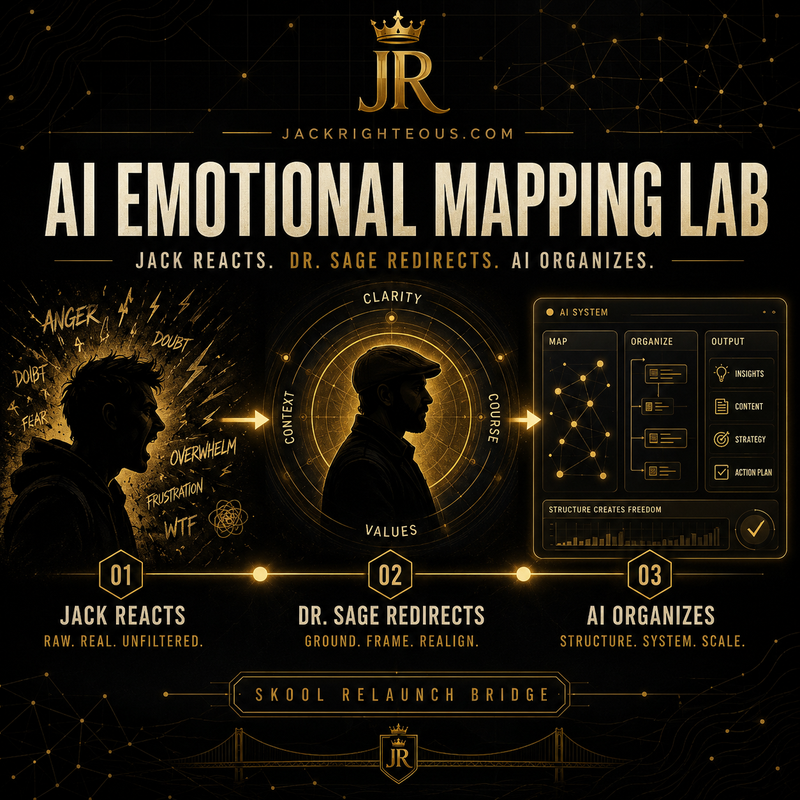 Promotional graphic for AI Emotional Mapping Lab with silhouettes and text on a dark background.