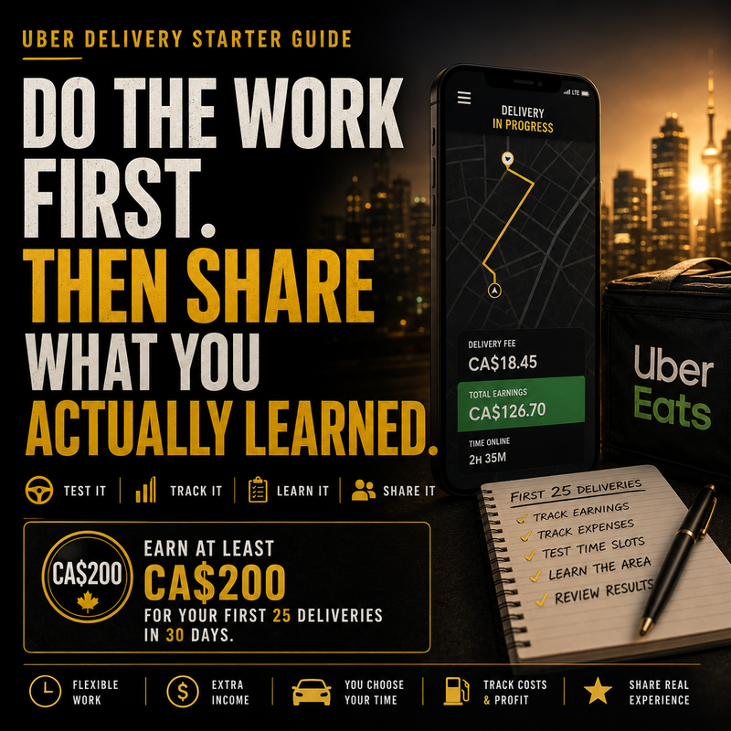 Start with Uber Delivery, Then Share What You Learn: A 2026 Starter Guide