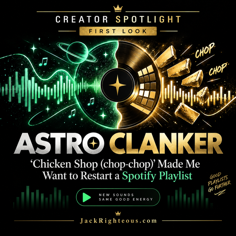 Cover image for Creator Spotlight First Look: Astro Clanker’s “Chicken Shop (chop-chop)” Made Me Want to Restart a Spotify Playlist