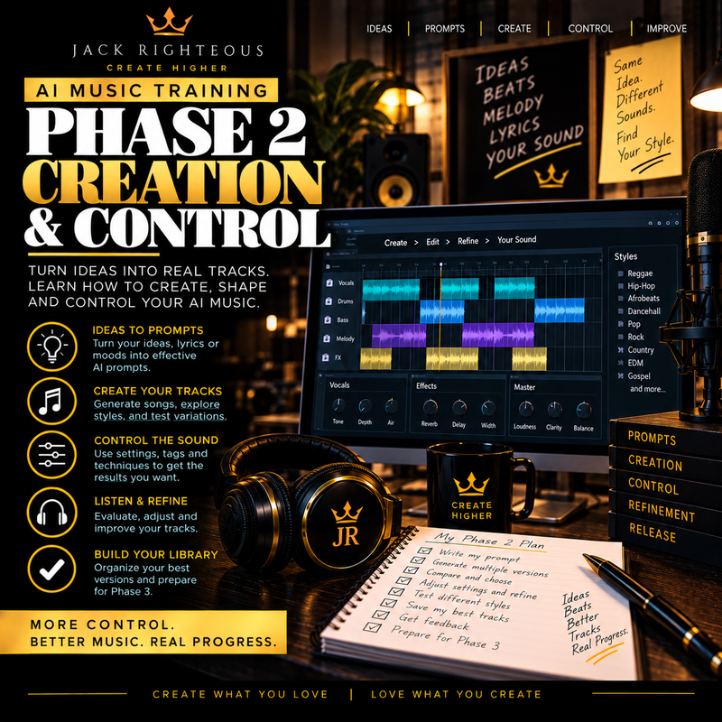 Cover image for AI Music Training Phase 2: Creation & Control