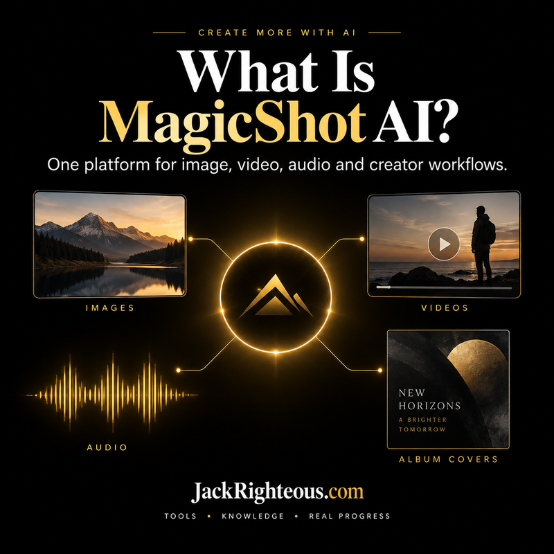 Jack Righteous MagicShot AI creator tools overview cover.
