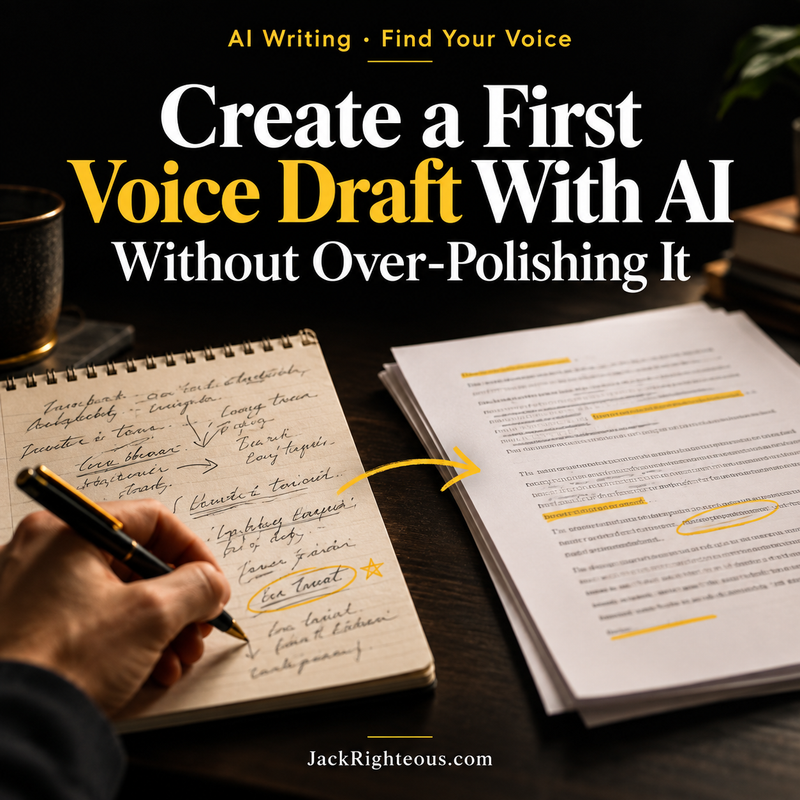 Create a First Voice Draft With AI Without Over-Polishing It