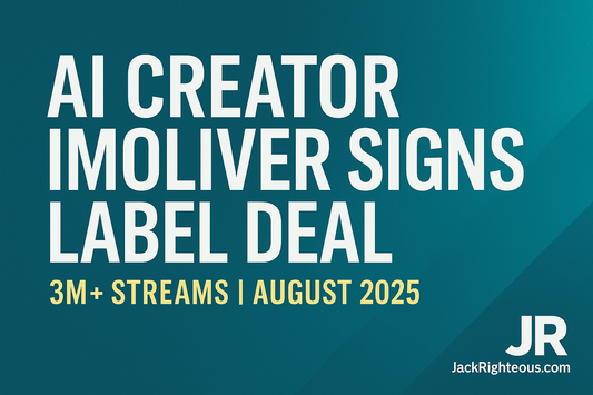 AI creator imoliver signs record deal with Hallwood Media after 3M+ streams using Suno AI tools, marking a milestone for AI-assisted music creators in August 2025