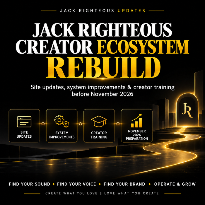 Jack Righteous article cover: Jack Righteous AI music creator ecosystem rebuild ahead of November 2026.