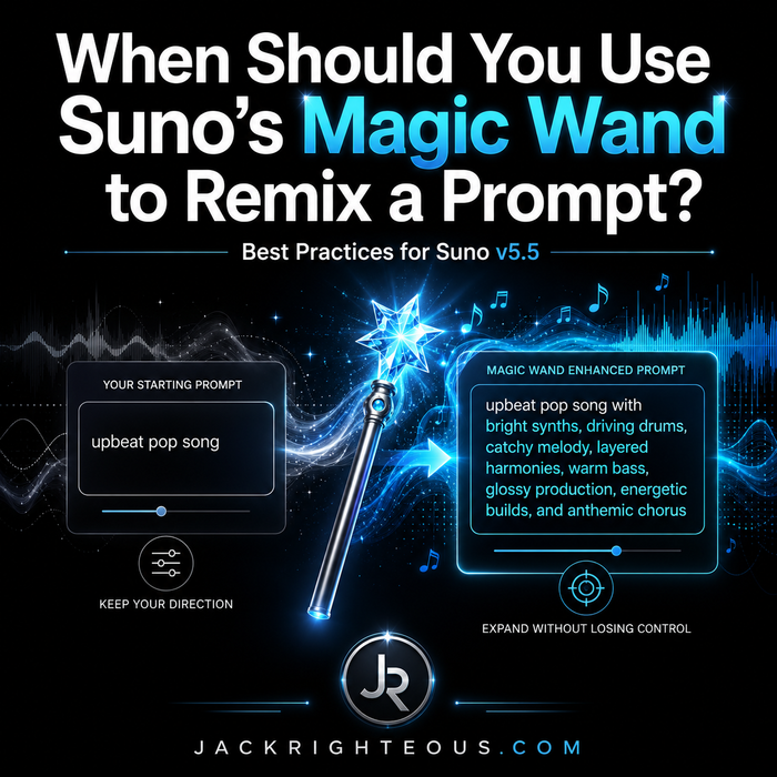 Suno Magic Wand guide for revising prompts, exploring alternatives and deciding when automated prompt changes help