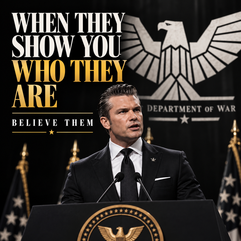 Editorial article cover about Donald Trump, Pete Hegseth and debates over election power.