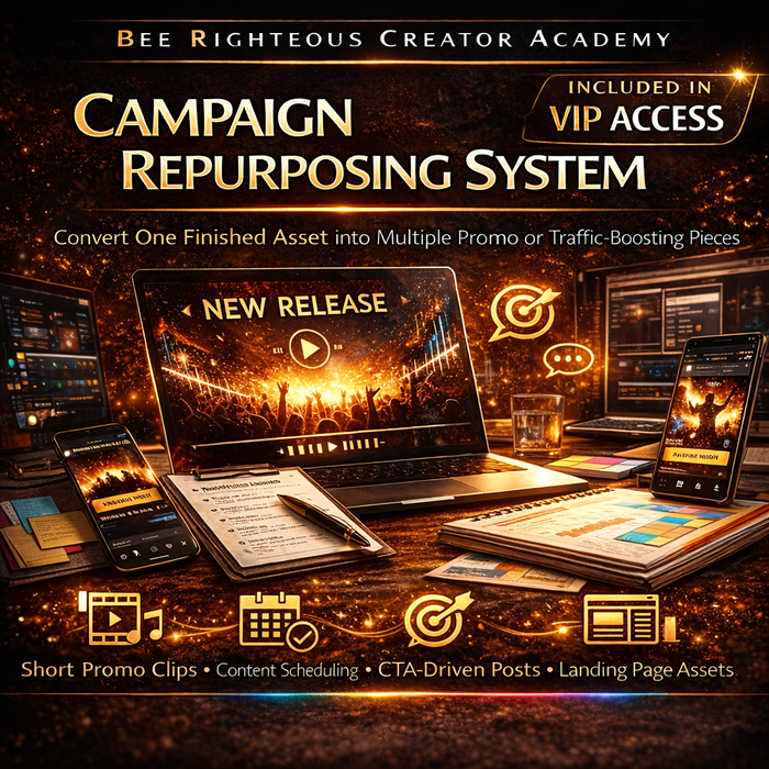 AI creator campaign repurposing system for adapting one core asset into coordinated content across multiple formats and channels