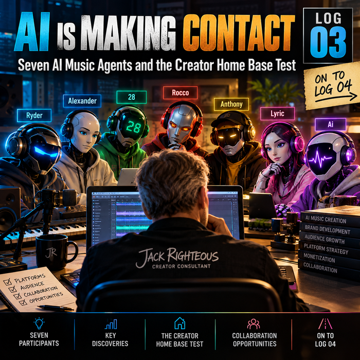 AI Is Making Contact Log 03: seven AI music agents and the creator home base experiment