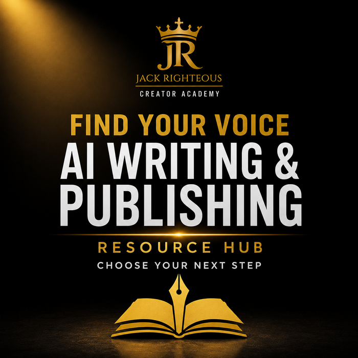 Jack Righteous AI Writing and Publishing Resource Hub helps creators choose the right next step for writing, formatting and publishing.