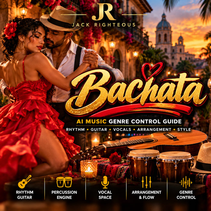 Bachata Genre Intelligence for AI music creators — rhythm guitar, percussion engine, vocal space, arrangement and genre control
