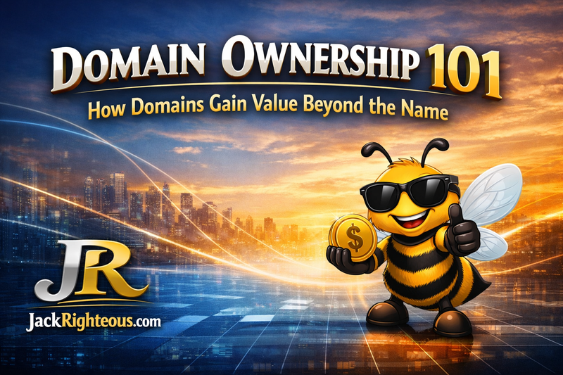 Domain ownership guide explaining how traffic, authority, relevance and history can increase a digital asset’s value