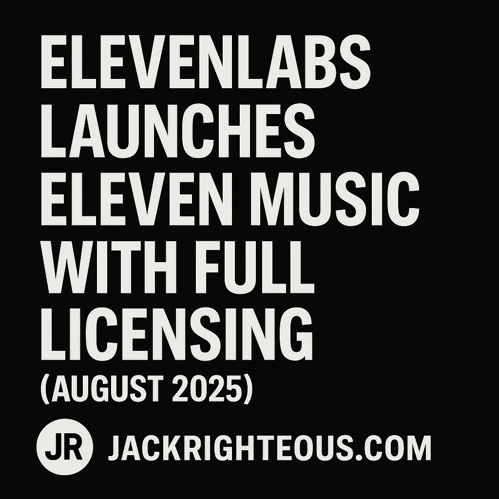 ElevenLabs Launches Eleven Music With Full Licensing | Aug 2025 - Jack Righteous
