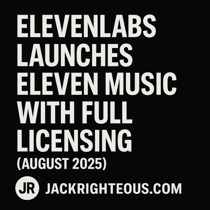 ElevenLabs Launches Eleven Music With Full Licensing | Aug 2025 - Jack Righteous