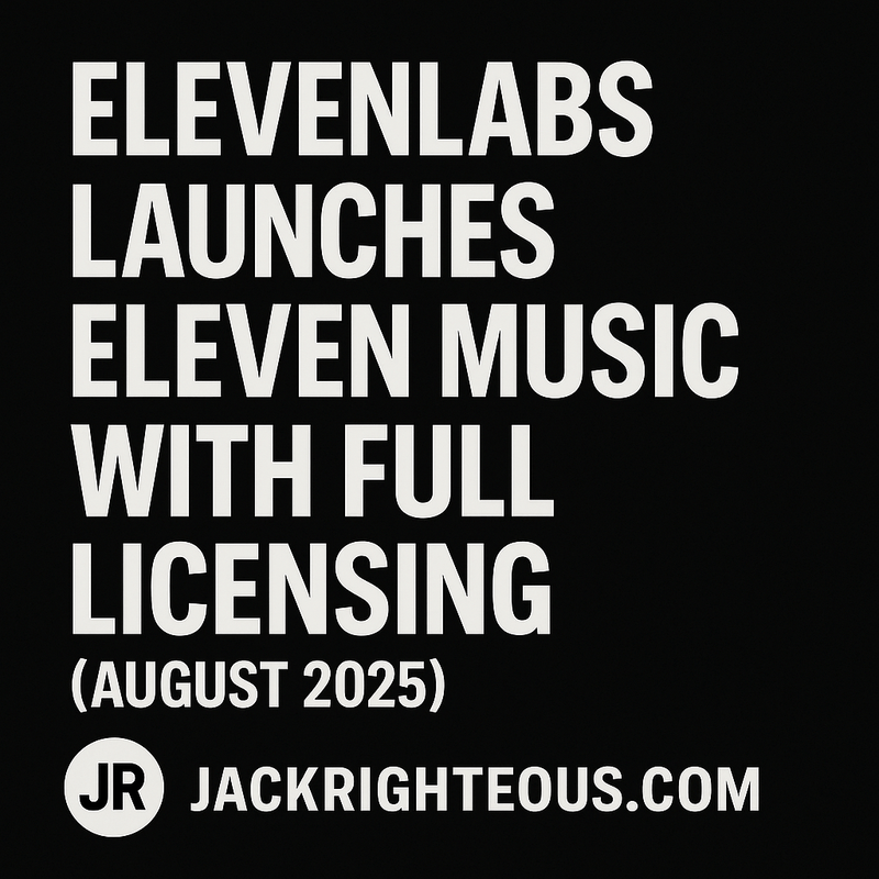 ElevenLabs Launches Eleven Music With Full Licensing | Aug 2025 - Jack Righteous