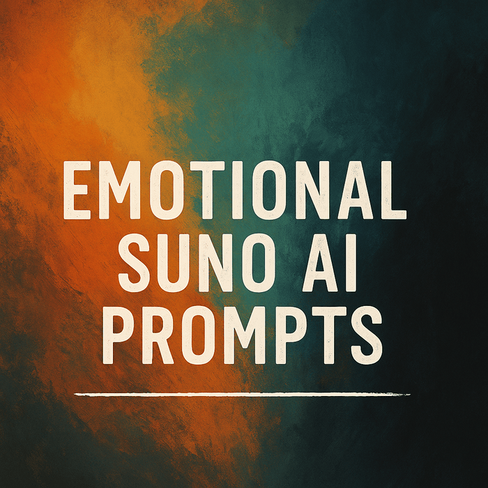 Emotional Suno V6 prompt tutorial covering vocals, instrumentation, lyrics, structure and energy