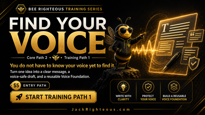 Find Your Voice AI writing training for building a clear message, voice-safe draft and reusable voice foundation