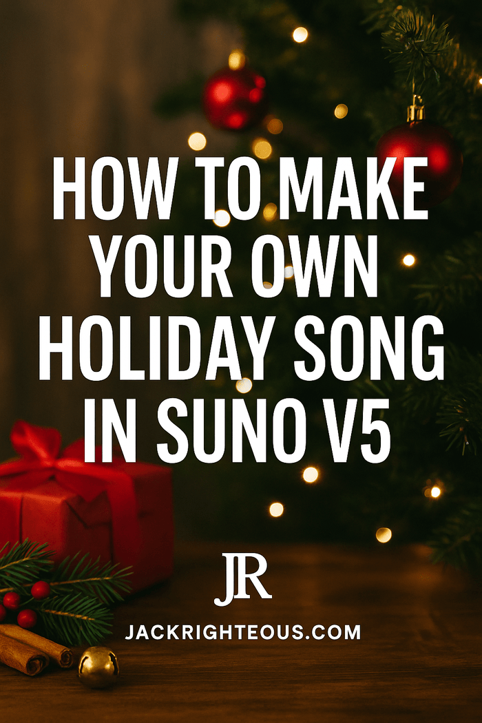 Holiday song creation guide for Suno with seasonal prompts, lyrics, instrumentation and editing