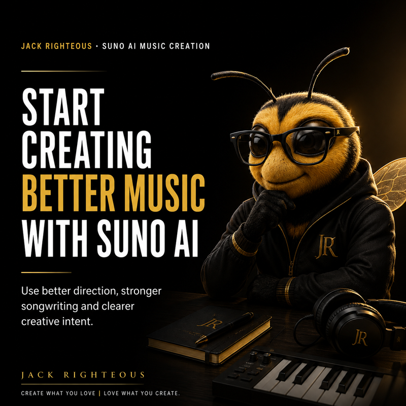 Jack Righteous guide helping Suno creators develop stronger music direction, workflows and creator growth