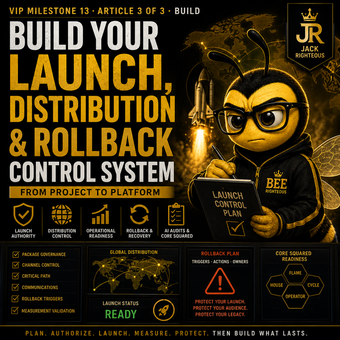 Bee Righteous manages launch authority, global distribution, operational readiness and rollback controls for creators.