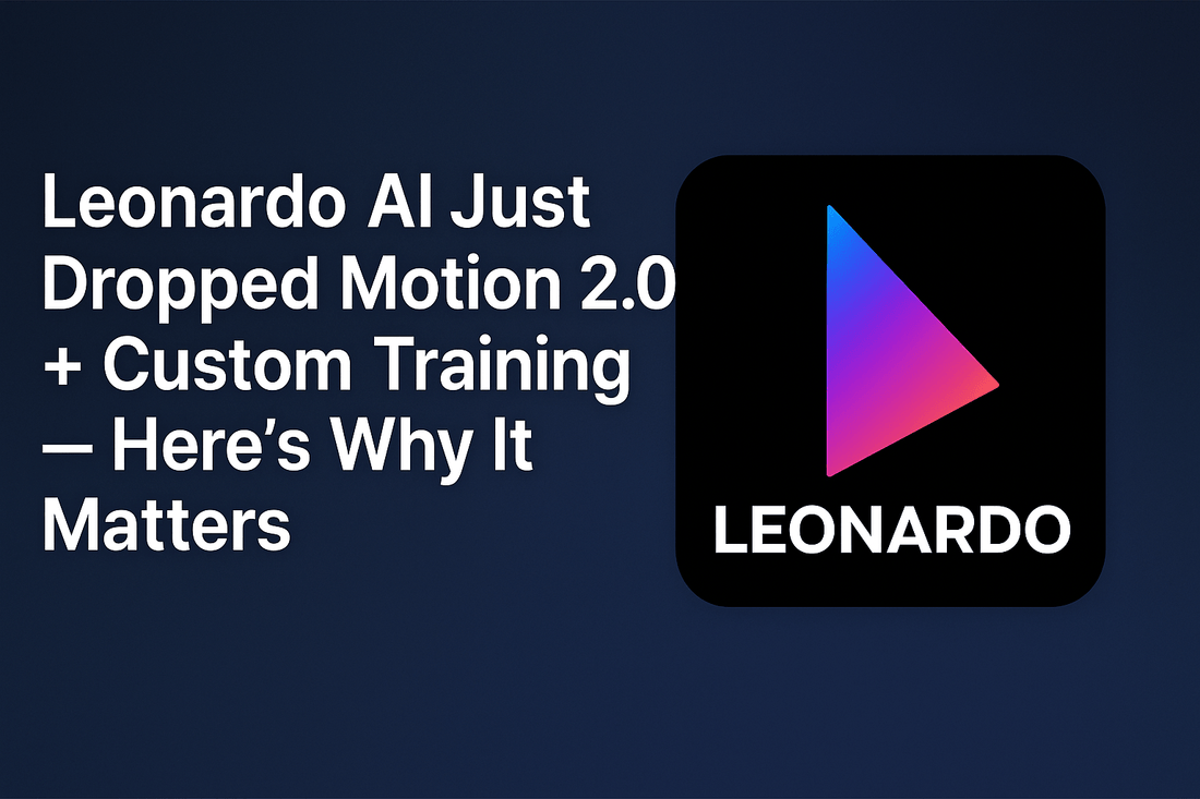 Leonardo AI Motion 2.0 & Custom Training Explained - Jack Righteous