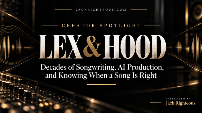 Lex & Hood — Creator Spotlight: Decades of Songwriting, AI Production, and Knowing When a Song Is Right, presented by JackRighteous.com