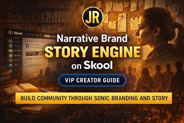 VIP creator guide to building a narrative brand story engine on Skool for repeatable audience and community content