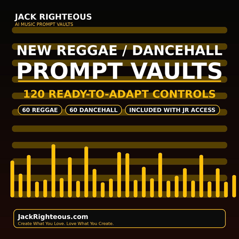 New Reggae and Dancehall Prompt Vaults with 120 ready-to-adapt controls included with JR access