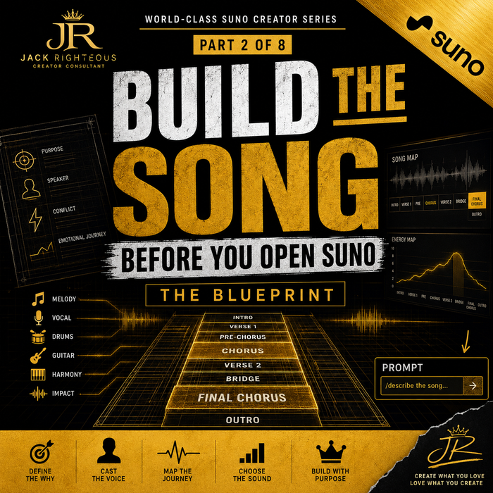 Song planning guide for defining structure, emotional movement and production direction before using Suno