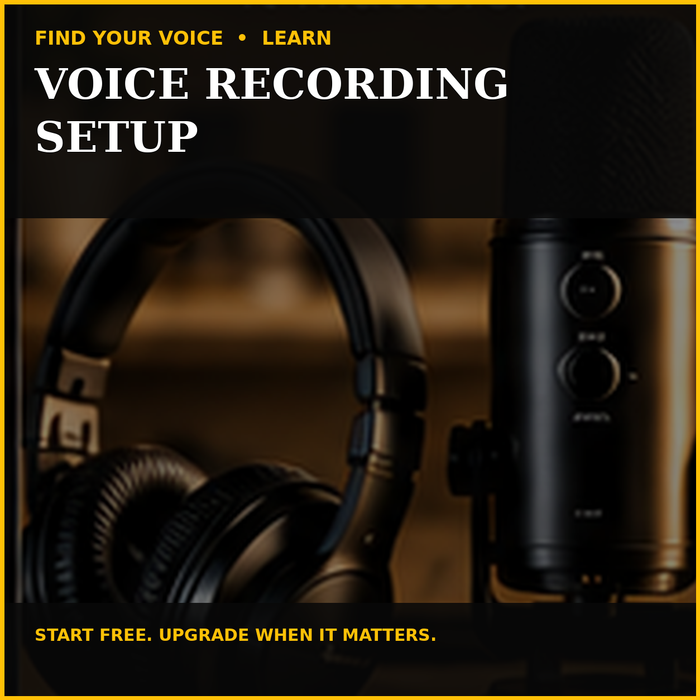 Professional voice recording setup from phone and quiet room to microphone and audio interface — Jack Righteous