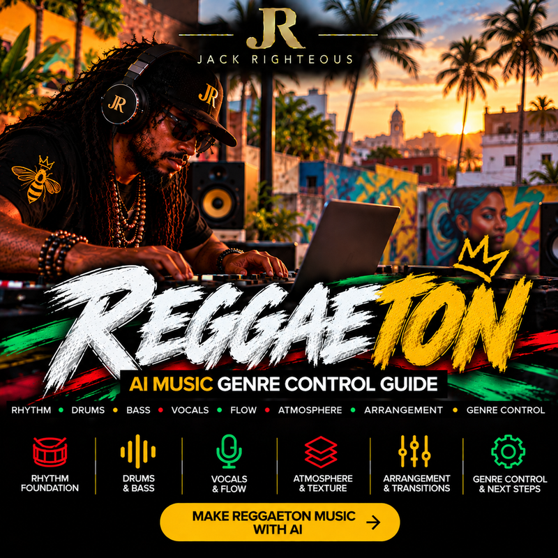 Reggaeton Genre Intelligence for AI music creators — rhythm foundation, drums and bass, vocal flow, atmosphere, arrangement and genre control
