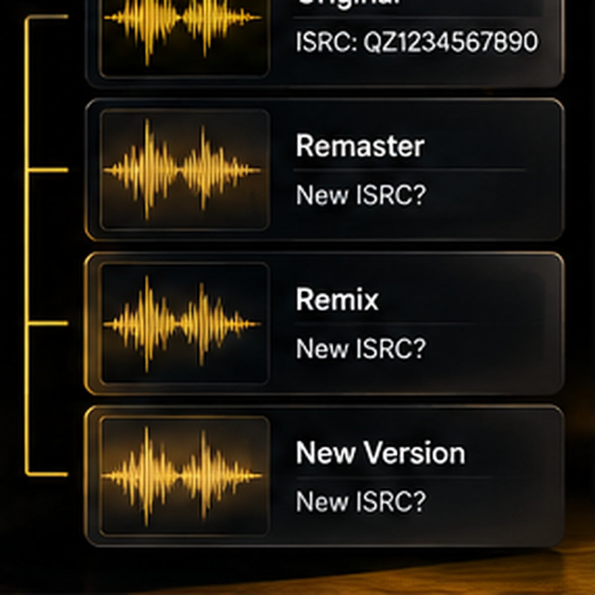 Remaster remix and new version ISRC decision