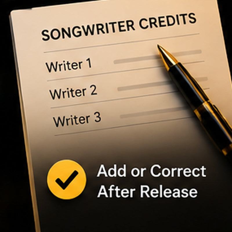 Add or correct songwriter credits after release