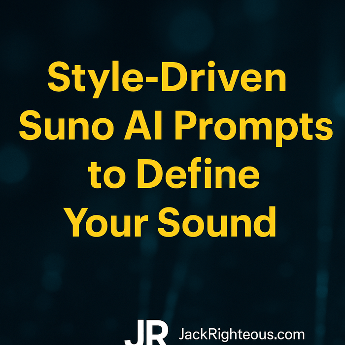 Style-Driven Suno AI Prompts to Define Your Sound - Jack Righteous