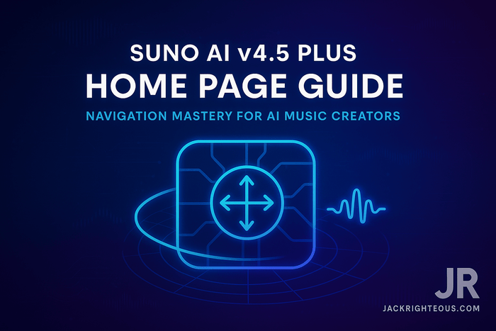 Legacy Suno v4.5 home page guide revisited for Suno V6 creator navigation and workflow