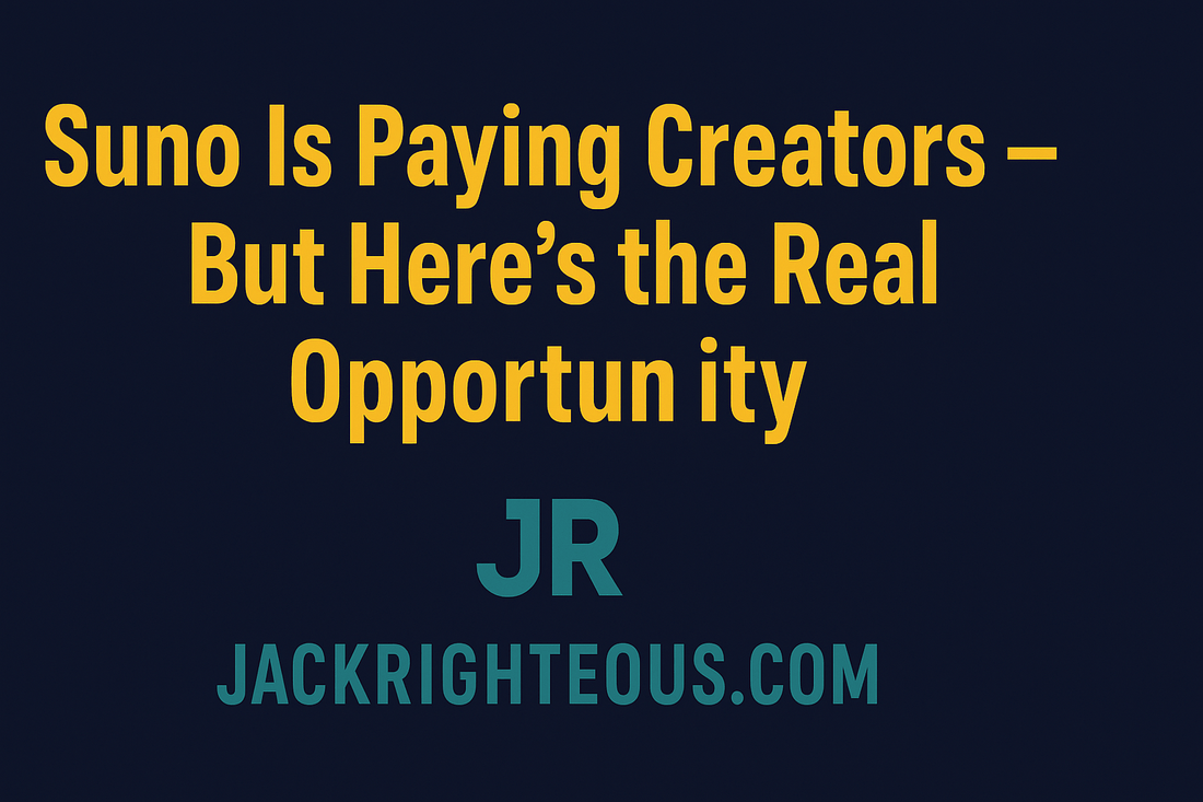 Suno Is Paying Creators — But Here’s the Real Opportunity - Jack Righteous