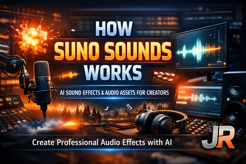 Suno Sounds guide for creating AI sound effects for video, podcasts, games and creator projects