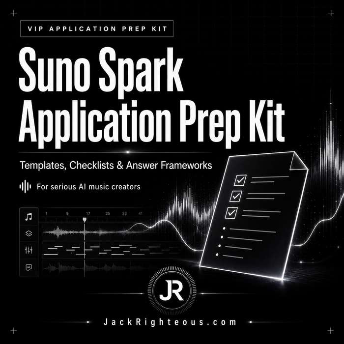 Suno Spark application prep kit with creator templates and checklists for preparing a stronger submission