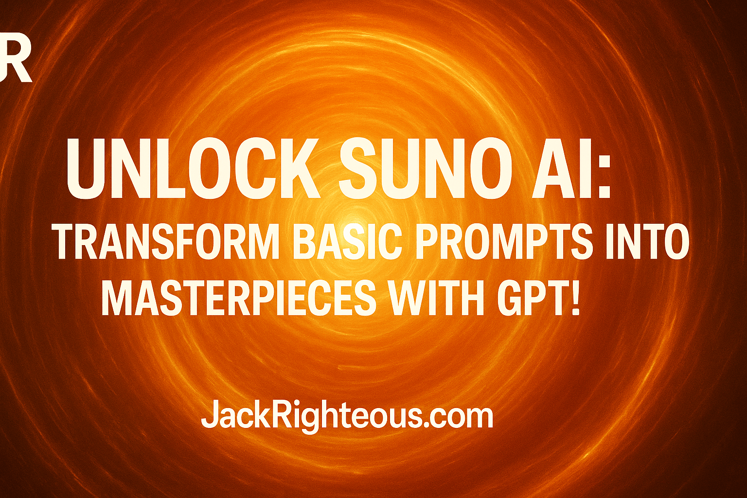 Unlock Suno AI: Transform Basic Prompts into Masterpieces with GPT! - Jack Righteous