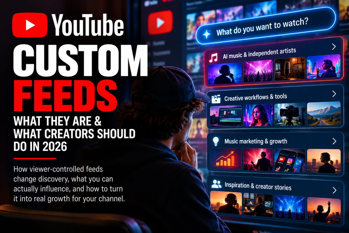 YouTube Custom Feeds creator guide showing conversational viewer discovery and recommendation feeds