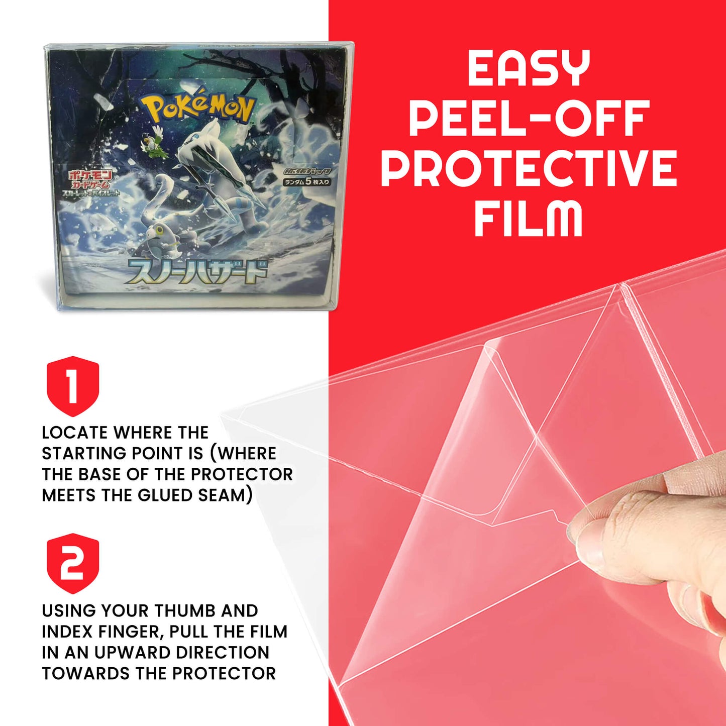 EVORETRO Display Case Protector for Japanese Pokemon Booster