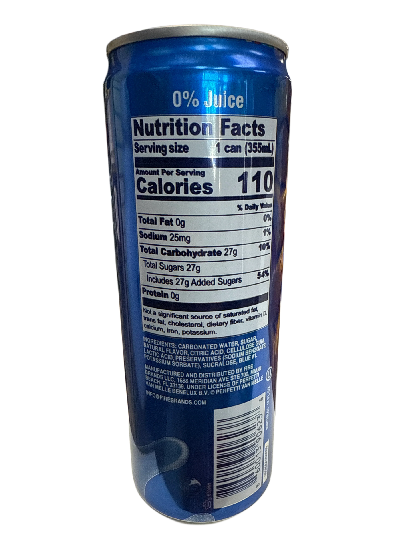 Air Heads Soda Blue Raspberry Flavour 355ML - U.S Edition