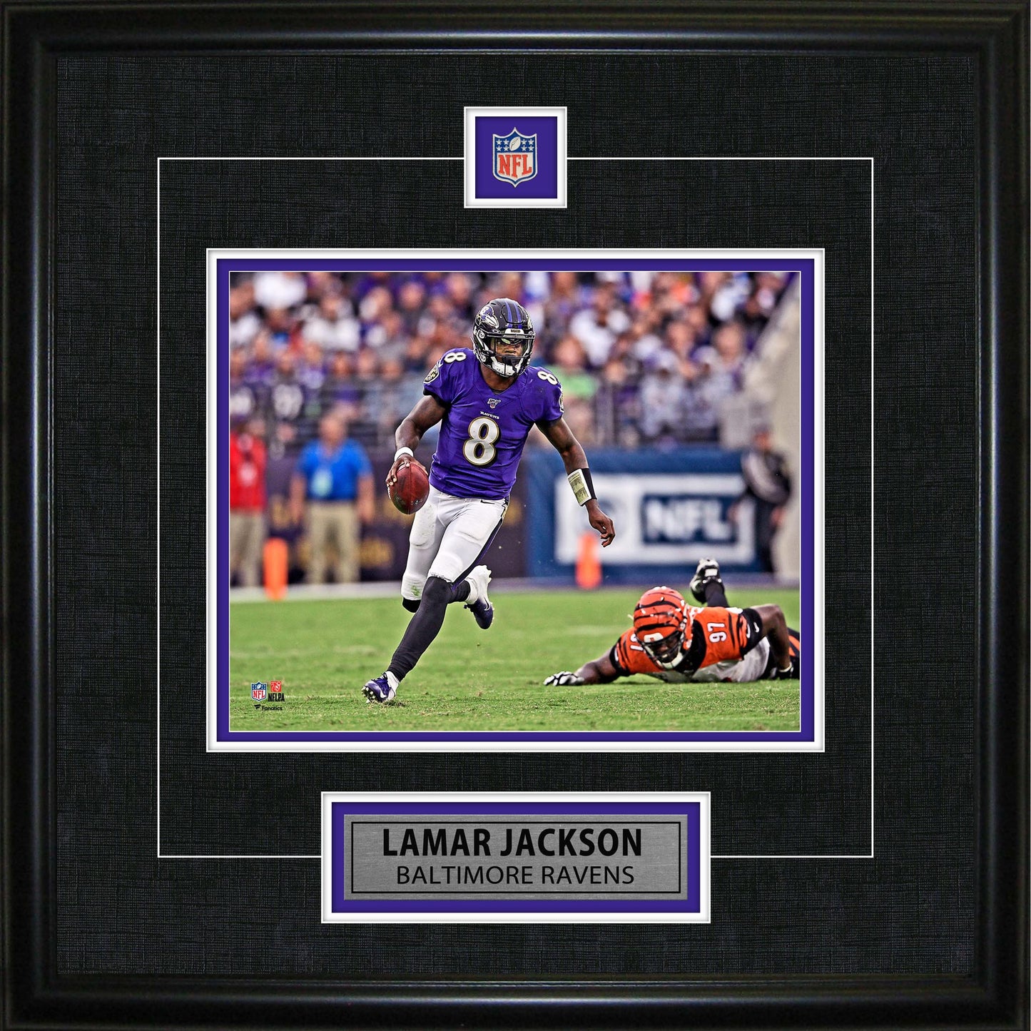 Lamar Jackson Framed Pin & Plate Ravens