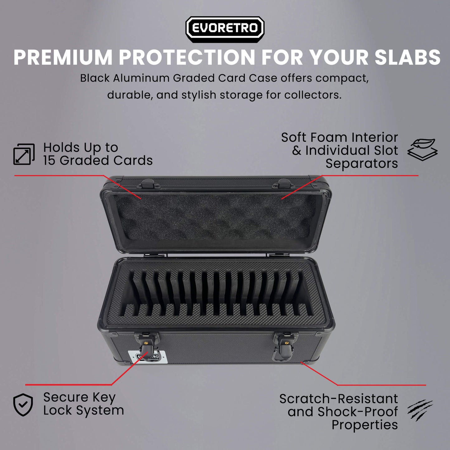 15 - Slab Case Individual Slot with Handle, Black - Jack Righteous