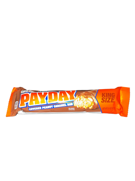 Payday Chocolate Covered Peanut Caramel King Size Bar 96G - U.S Edition