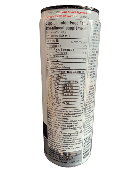 Celsius Sparkling Kiwi Guava Energy Drink 355ML - Canadian Edition