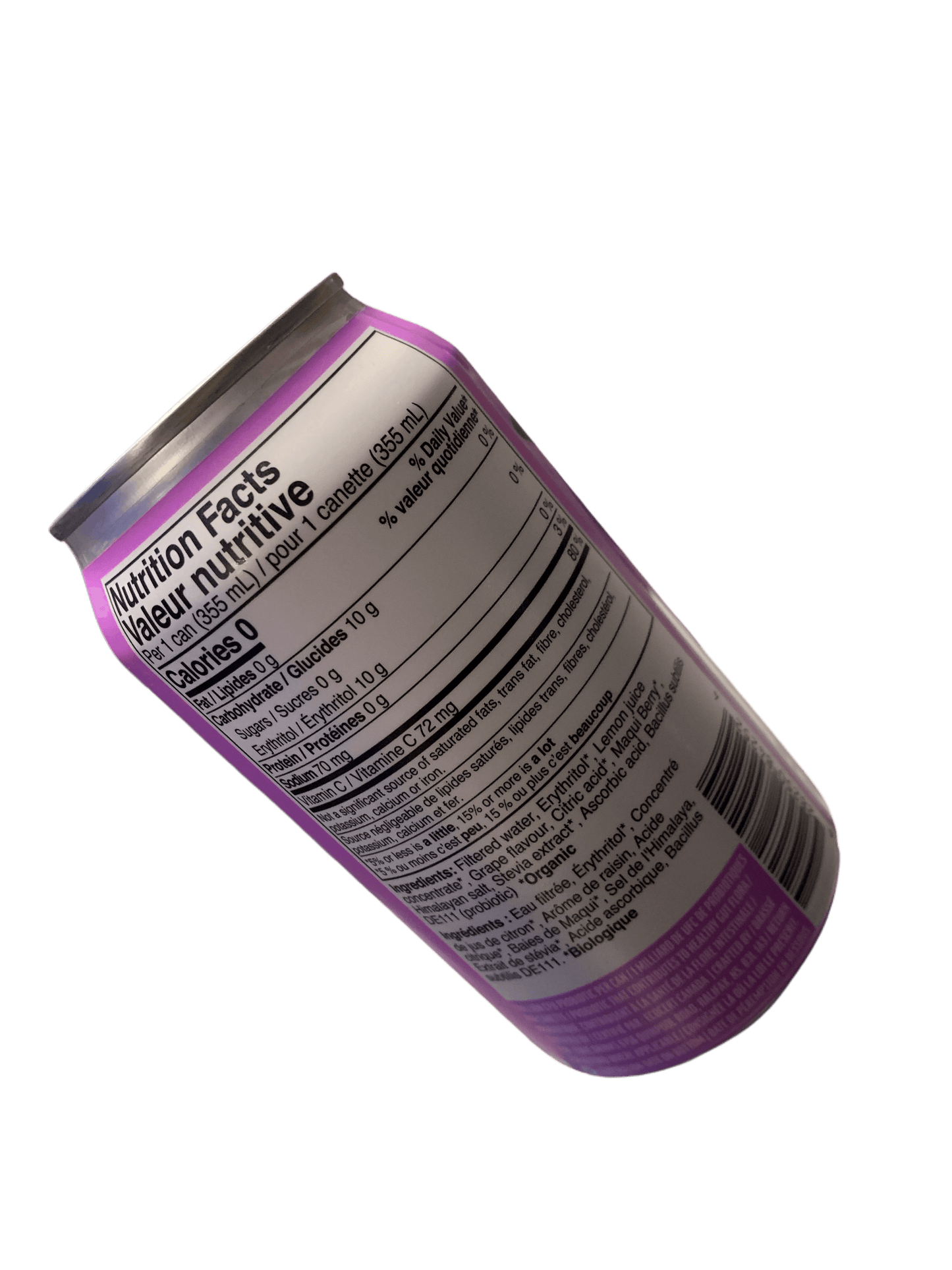 Cove Prebiotic Grape Flavoured Soda 355ML - Canadian Edition