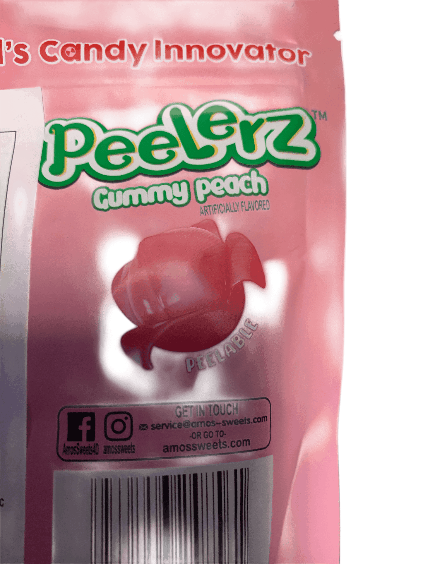 Amos Peelerz Gummy Peach 85G - U.S Edition