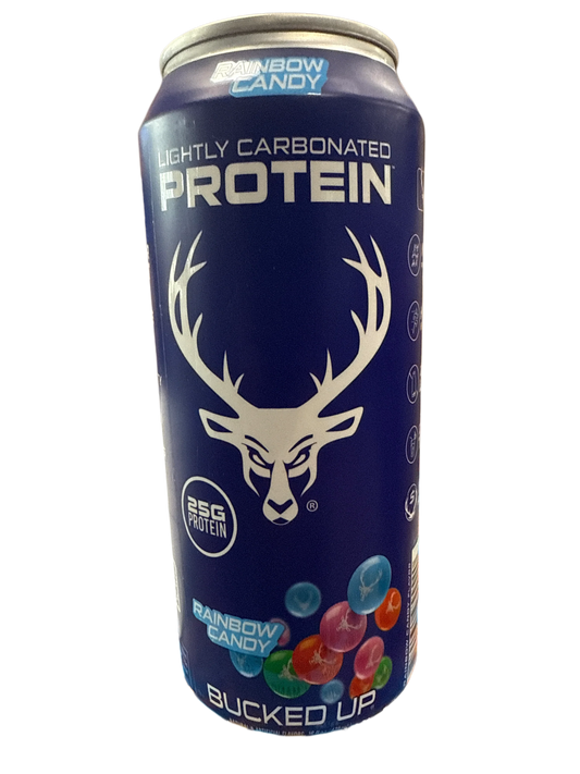 Bucked Up Lightly Carbonated Protein Rainbow Candy Flavoured 473ML - U.S Edition